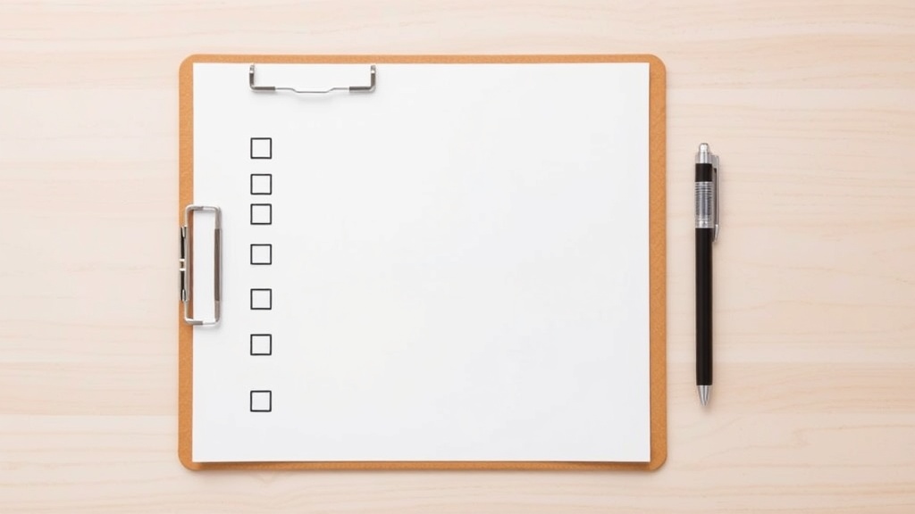 スマホ対応チェックリスト30項目の完全版ガイド用チェックボックス付きクリップボードとペン